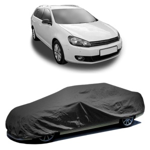 Husa prelata auto pentru Volkswagen Golf VAN VI Variant (AJ5) 2009 - 2014, culoare negru, material textil impermeabil, rezistanta la intemperii praf UV, CARPASSION Husa Protectie - Img 2