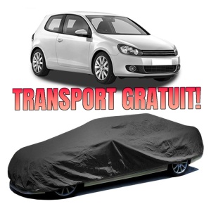 Husa prelata auto pentru Volkswagen Golf VI (5K1) 2008 - 2013, culoare negru, material textil impermeabil, rezistanta la intemperii praf UV, CARPASSION Husa Protectie
