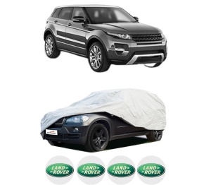 Husa tip prelata auto LAND ROVER RANGE ROVER EVOQUE (L538) din 2011-2019, Culoare Gri, material textil impermeabil, rezistanta la intemperii praf UV, CARPASSION Husa Protectie, 4 Stickere auto cu LAND ROVER - Img 2