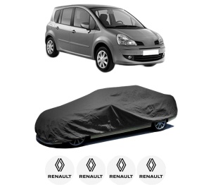 Husa tip prelata auto RENAULT MODUS / GRAND MODUS (F/JP0_) din 2004-2012, Culoare Negru, material textil impermeabil, rezistanta la intemperii praf UV, CARPASSION Husa Protectie, 4 Stickere auto cu RENAULT - Img 2
