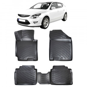 Hyundai I30 I 2007-2012 Set 4 covorase auto din cauciuc tip tavita premium line 3D accesorii pentru autoturismul tau - masina v241666