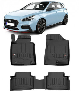 Hyundai I30 II Din 02.2012 - 01.2017, Hatchback , Set Covorase Auto Tip Tavita Premium 3D, din cauciuc accesorii pentru autoturismul tau - masina v162259