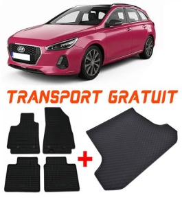Hyundai I30 III Combi din 07.2017 - Prezent, Set Covorase + tavita portbagaj auto Urechea Dreapta Mai Mare *1 accesorii pentru autoturismul tau - masina v2472