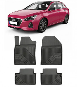 Hyundai I30 III Din 02.2017 - Prezent, Combi , Set Covorase Auto Tip Tavita Premium 3D, din cauciuc accesorii pentru autoturismul tau - masina v167954
