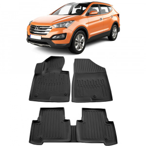 Hyundai Santa Fe III (Dm) (2012-2018) Set covorase auto cauciuc G.Modern Line 3D accesorii pentru autoturismul tau - masina v67153