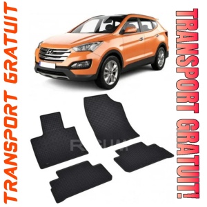 Hyundai Santa Fe IV Hybrid Facelift, Suv, fabricat din 11.2020 - Prezent, set covorase auto dedicate, din cauciuc 100% Premium
