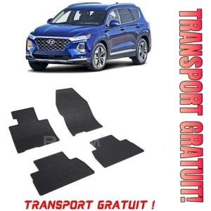 Hyundai Santa Fe IV, Suv, fabricat din 08.2018 - 2020, set covorase auto dedicate, din cauciuc 100% Premium - Transport Gratuit