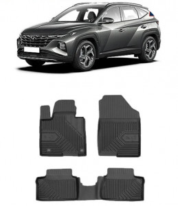 Hyundai Tucson Hybrid Din 12.2020 - Prezent, Suv , Set Covorase Auto Tip Tavita Premium 3D, din cauciuc accesorii pentru autoturismul tau - masina v161909