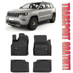 Jeep Grand Cherokee IV, Suv, Din 10.2010 - Prezent , Set Covorase Auto Tip Tavita Premium 3D, din cauciuc