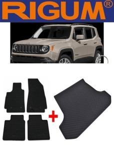 Jeep Renegade Suv din 09.2014 - 06.2018 *1, Set Covorase + tavita portbagaj auto - Img 2