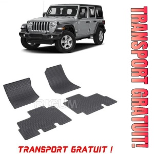 Jeep Wrangler, Suv, fabricat din 10.2006 - 04.2018, 5 Usi, Ampatament Lung, set covorase auto dedicate, din cauciuc 100% Premium - Transport Gratuit