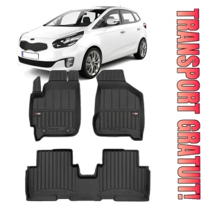 Kia Carens II Din 1999 - 2002, Van , Set Covorase Auto Tip Tavita Premium 3D, din cauciuc