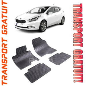 Kia Ceed II, Hatchback, fabricat din 05.2012 - 08.2018, set covorase auto dedicate, din cauciuc 100% Premium