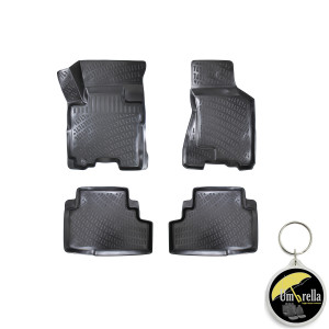 Kia Sportage II 2004-2010 Set 4 covorase auto din cauciuc tip tavita premium line 3D accesorii pentru autoturismul tau - masina v242020