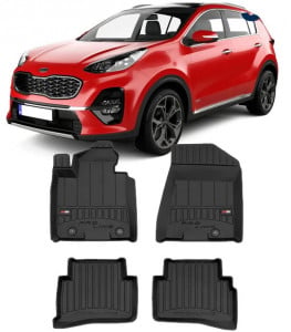 Kia Sportage IV, Suv, Din 01.2016 - Prezent , Set Covorase Auto Tip Tavita Premium 3D, din cauciuc accesorii pentru autoturismul tau - masina v170159