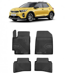 Kia Stonic Din 10.2017 - Prezent, Suv , Set Covorase Auto Tip Tavita Premium 3D, din cauciuc accesorii pentru autoturismul tau - masina v166013
