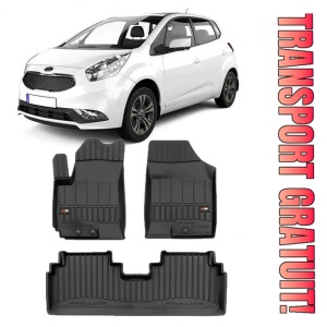 Kia Venga, Hatchback, Din 2009 - 2019 , Set Covorase Auto Tip Tavita Premium 3D, din cauciuc