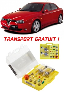 Kit trusa Set becuri H4 compatibila cu Alfa Romeo 156 din 1997 - 2007 , bec far, semnalizare , pozitie, iluminare numar, frana, plafoniera, stop frana