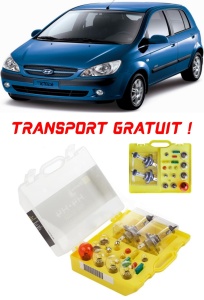Kit trusa Set becuri H4 compatibila cu Hyundai Getz din 2002 - 2011 , bec far, semnalizare , pozitie, iluminare numar, frana, plafoniera, stop frana