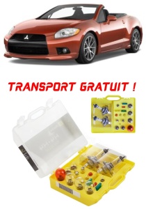 Kit trusa Set becuri H4 compatibila cu Mitsubishi Eclipse IV din 2006 - 2012 , bec far, semnalizare , pozitie, iluminare numar, frana, plafoniera, stop frana