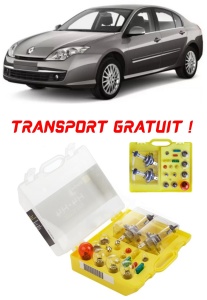 Kit trusa Set becuri H4 compatibila cu Renault Laguna III din 2007 - 2015 , bec far, semnalizare , pozitie, iluminare numar, frana, plafoniera, stop frana