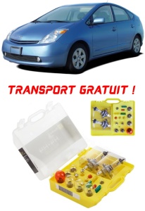 Kit trusa Set becuri H4 compatibila cu Toyota Prius II din 2003 - 2009 , bec far, semnalizare , pozitie, iluminare numar, frana, plafoniera, stop frana