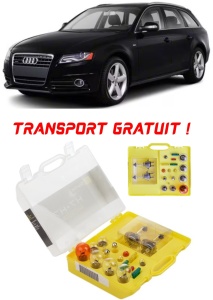 Kit trusa Set becuri H7 compatibila cu Audi A4 B8 din 2007 - 2015 , bec far, semnalizare , pozitie, iluminare numar, frana, plafoniera, stop frana