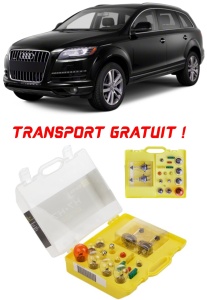 Kit trusa Set becuri H7 compatibila cu Audi Q7 din 2005 - 2015 , bec far, semnalizare , pozitie, iluminare numar, frana, plafoniera, stop frana