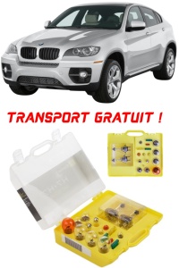 Kit trusa Set becuri H7 compatibila cu Bmw E71 din 2008 - 2014 , bec far, semnalizare , pozitie, iluminare numar, frana, plafoniera, stop frana