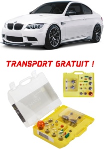 Kit trusa Set becuri H7 compatibila cu Bmw E93 din 2005 - 2013 , bec far, semnalizare , pozitie, iluminare numar, frana, plafoniera, stop frana