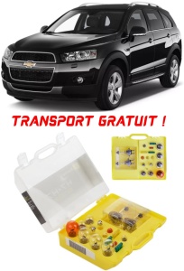Kit trusa Set becuri H7 compatibila cu Chevrolet Captiva C140 din 2011 - 2018 , bec far, semnalizare , pozitie, iluminare numar, frana, plafoniera, stop frana