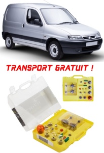 Kit trusa Set becuri H7 compatibila cu Citroën Berlingo I din 1996 - 2008 , bec far, semnalizare , pozitie, iluminare numar, frana, plafoniera, stop frana
