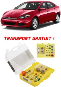Kit trusa Set becuri H7 compatibila cu Dodge Dart din 2012 - 2016 , bec far, semnalizare , pozitie, iluminare numar, frana, plafoniera, stop frana