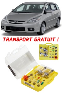 Kit trusa Set becuri H7 compatibila cu Mazda Mazda 5 din 2007 - 2015 , bec far, semnalizare , pozitie, iluminare numar, frana, plafoniera, stop frana