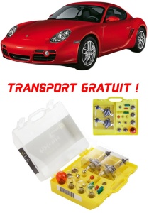 Kit trusa Set becuri H7 compatibila cu Porsche Cayman din 2005 - 2012 , bec far, semnalizare , pozitie, iluminare numar, frana, plafoniera, stop frana
