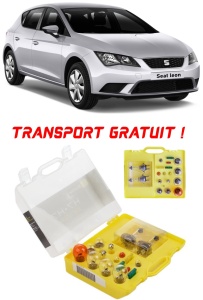 Kit trusa Set becuri H7 compatibila cu Seat Leon din 2012 - 2020 , bec far, semnalizare , pozitie, iluminare numar, frana, plafoniera, stop frana