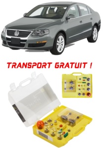 Kit trusa Set becuri H7 compatibila cu Volkswagen Passat B6 din 2005 - 2010 , bec far, semnalizare , pozitie, iluminare numar, frana, plafoniera, stop frana