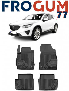Mazda 2 II Din 09.2007 - 01.2015, Hatchback , Set Covorase Auto Tip Tavita Premium 3D, din cauciuc accesorii pentru autoturismul tau - masina v168245