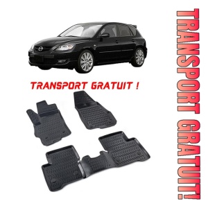 Mazda 3 II 2008-2013 Set 4 covorase auto din cauciuc tip tavita premium line 3D - Transport Gratuit!