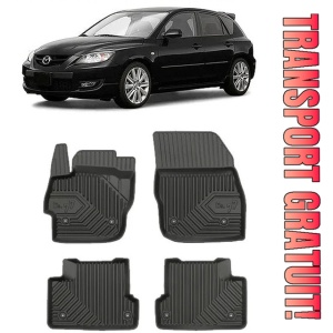 Mazda 3 II Din 05.2009 - 08.2013, Hatchback , Set Covorase Auto Tip Tavita Premium 3D, din cauciuc