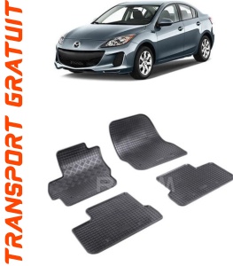 Mazda 3 II, Sedan, fabricat din 05.2009 - 2013, set covorase auto dedicate, din cauciuc 100% Premium accesorii pentru autoturismul tau - masina v155122
