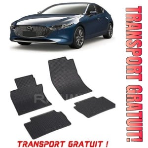 Mazda 3 IV, Hatchback, fabricat din 03.2019 - Prezent, set covorase auto dedicate, din cauciuc 100% Premium - Transport Gratuit