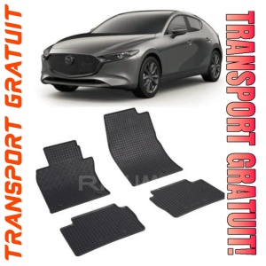 Mazda 3 IV, Sedan, fabricat din 03.2019 - Prezent, set covorase auto dedicate, din cauciuc 100% Premium