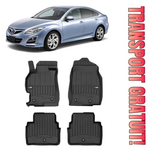 Mazda 6 II Din 2008 - 12.2012, Hatchback , Set Covorase Auto Tip Tavita Premium 3D, din cauciuc