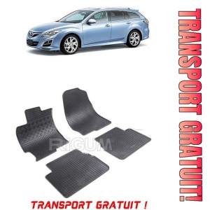 Mazda 6 II, Hatchback, fabricat din 2008 - 12.2012, set covorase auto dedicate, din cauciuc 100% Premium - Transport Gratuit