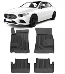 Mercedes A-Class V177 Din 09.2018 - Prezent, Sedan , Set Covorase Auto Tip Tavita Premium 3D, din cauciuc accesorii pentru autoturismul tau - masina v161887