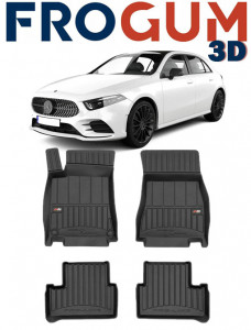 Mercedes A-Class W177 Din 05.2018 - Prezent, Hatchback , Set Covorase Auto Tip Tavita Premium 3D, din cauciuc accesorii pentru autoturismul tau - masina v163073