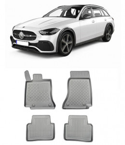 Mercedes C-Class W206 Din 06.2021 - Prezent, Combi , Set Covorase Auto Tip Tavita Premium 3D, din cauciuc accesorii pentru autoturismul tau - masina v163440