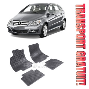 Mercedes Clasa B W245, Hatchback, fabricat din 06.2005 - 2011, set covorase auto dedicate, din cauciuc 100% Premium