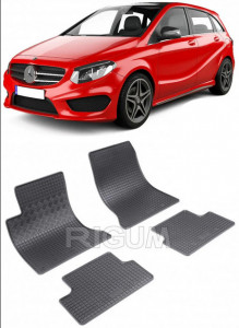 Mercedes Clasa B (W246) fabricat din 11.2011 - Prezent (Rigum), set covorase auto dedicate, din cauciuc 100% Premium accesorii pentru autoturismul tau - masina v160575